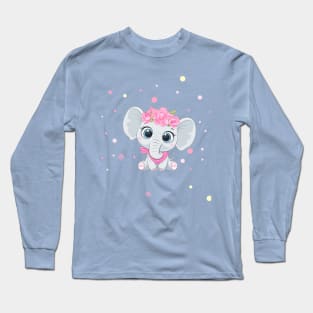 Cute baby elephant Long Sleeve T-Shirt